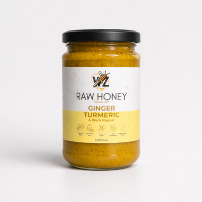 Ginger, Turmeric & Black Pepper Infused Raw Honey (400g)