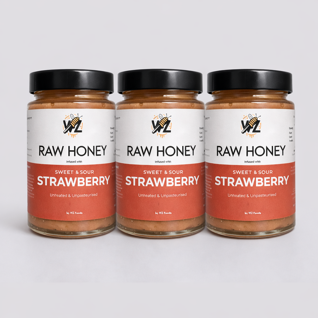 Raw Honey - Strawberry Infused