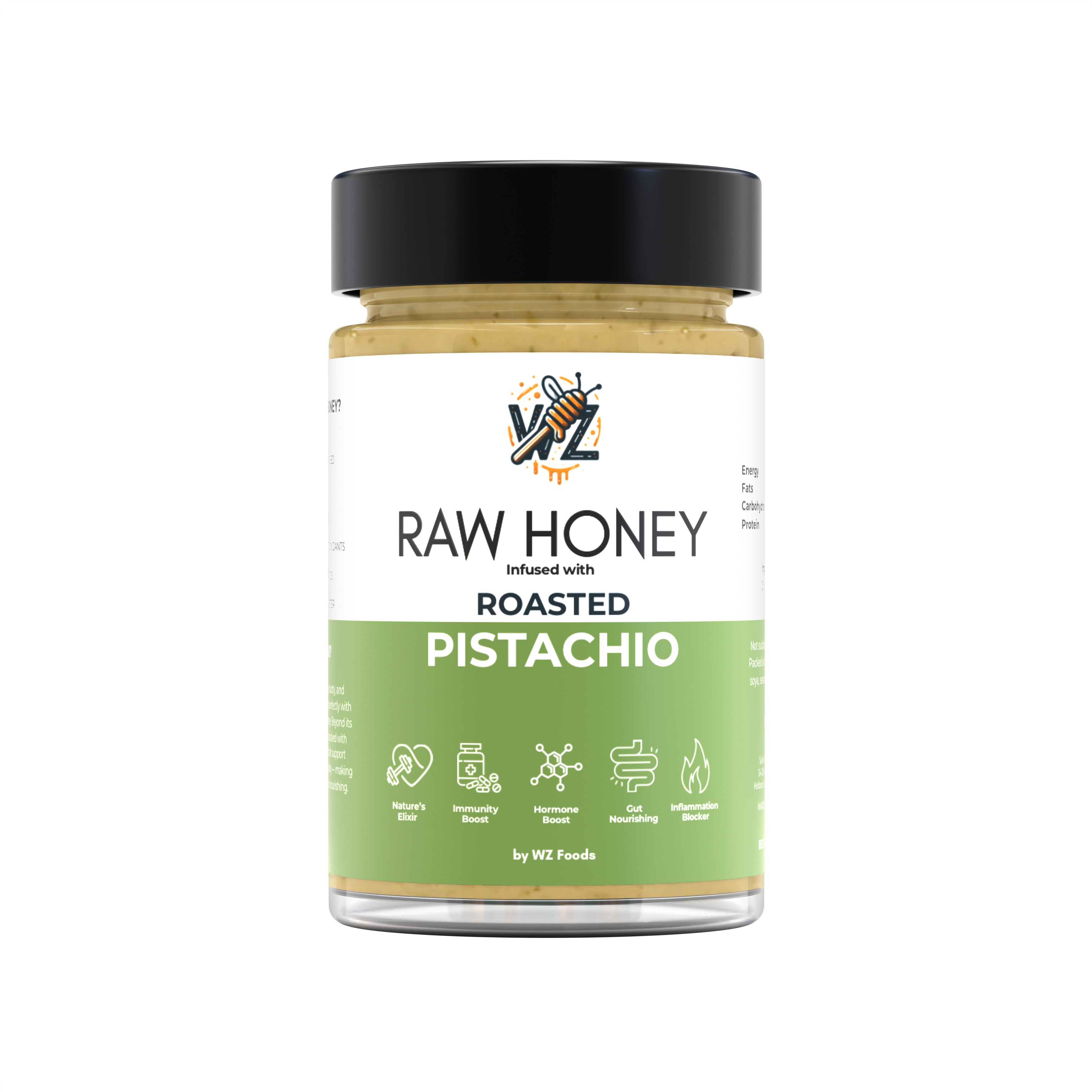 Pistachio Infused - Raw Honey