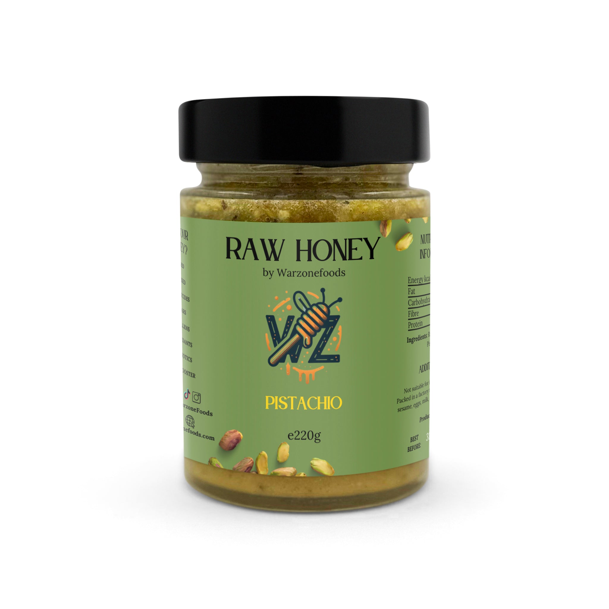 Pistachio Infused - Raw Honey